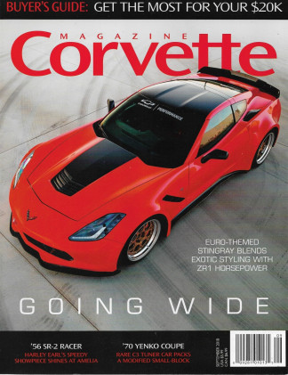 CORVETTE MAGAZINE 2018 SEPT - ZR1 EURO THEME, '56 SR-2, '70 YENKO COUPE